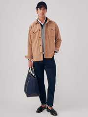 J.McLaughlin Fieldston Suede Jacket Fawn | Men Jackets &amp; Sport Coats