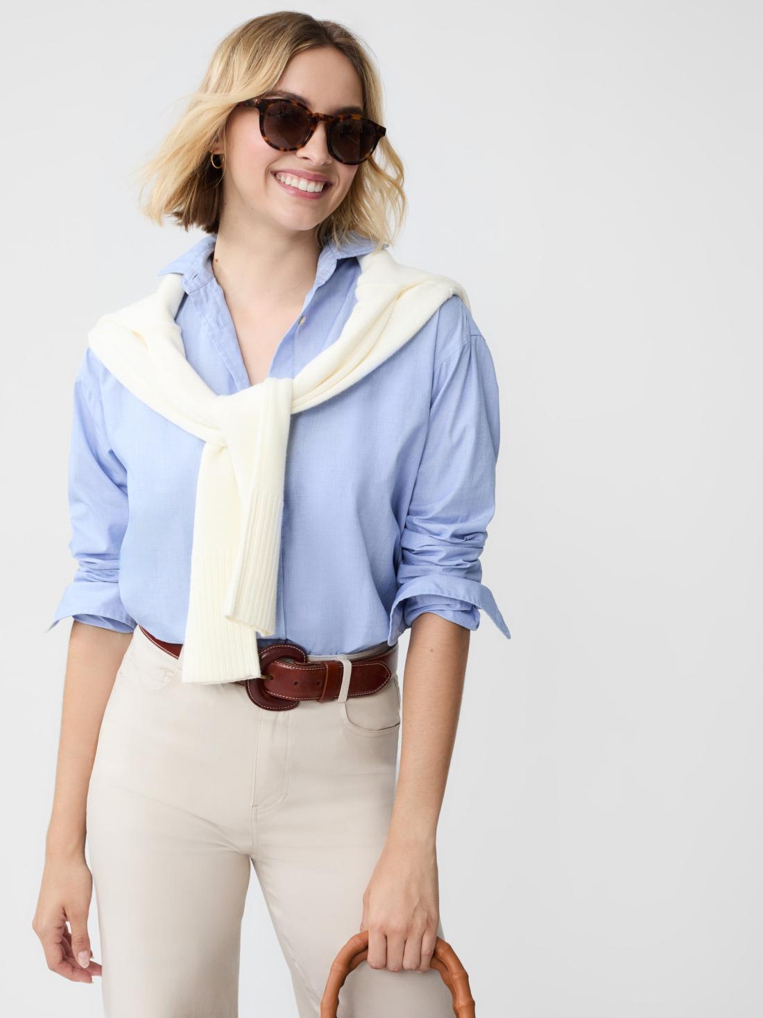 J.McLaughlin Finn Shirt Blue | Women Shirts &amp; Tops