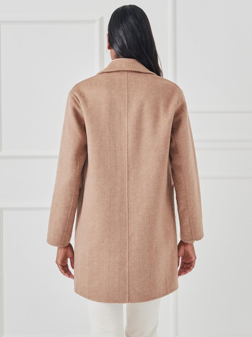 J.McLaughlin Frade Reversible Coat In Herringbone Tan | Women Coats
