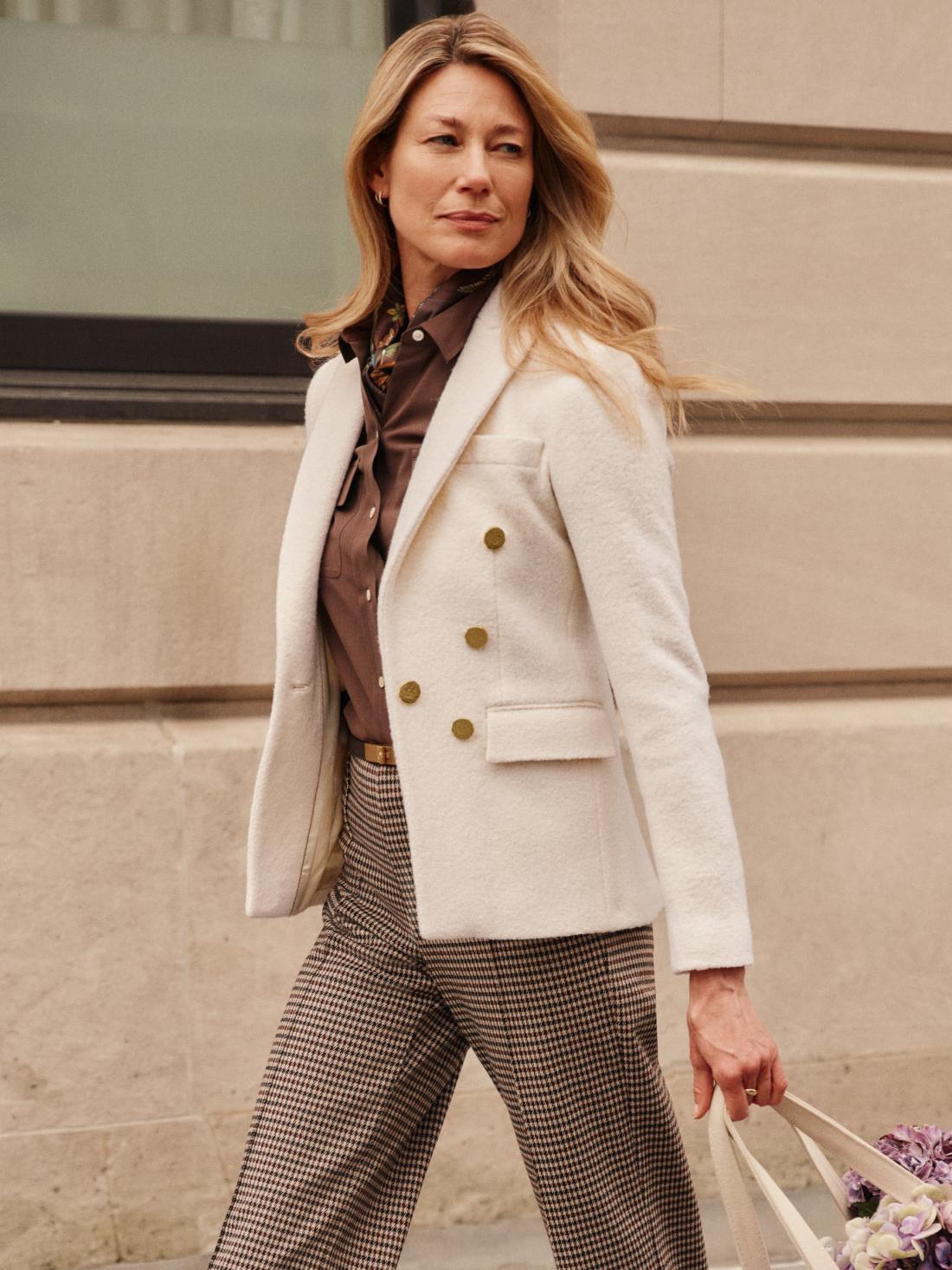 J.McLaughlin Genevieve Blazer Cream | Women Jackets