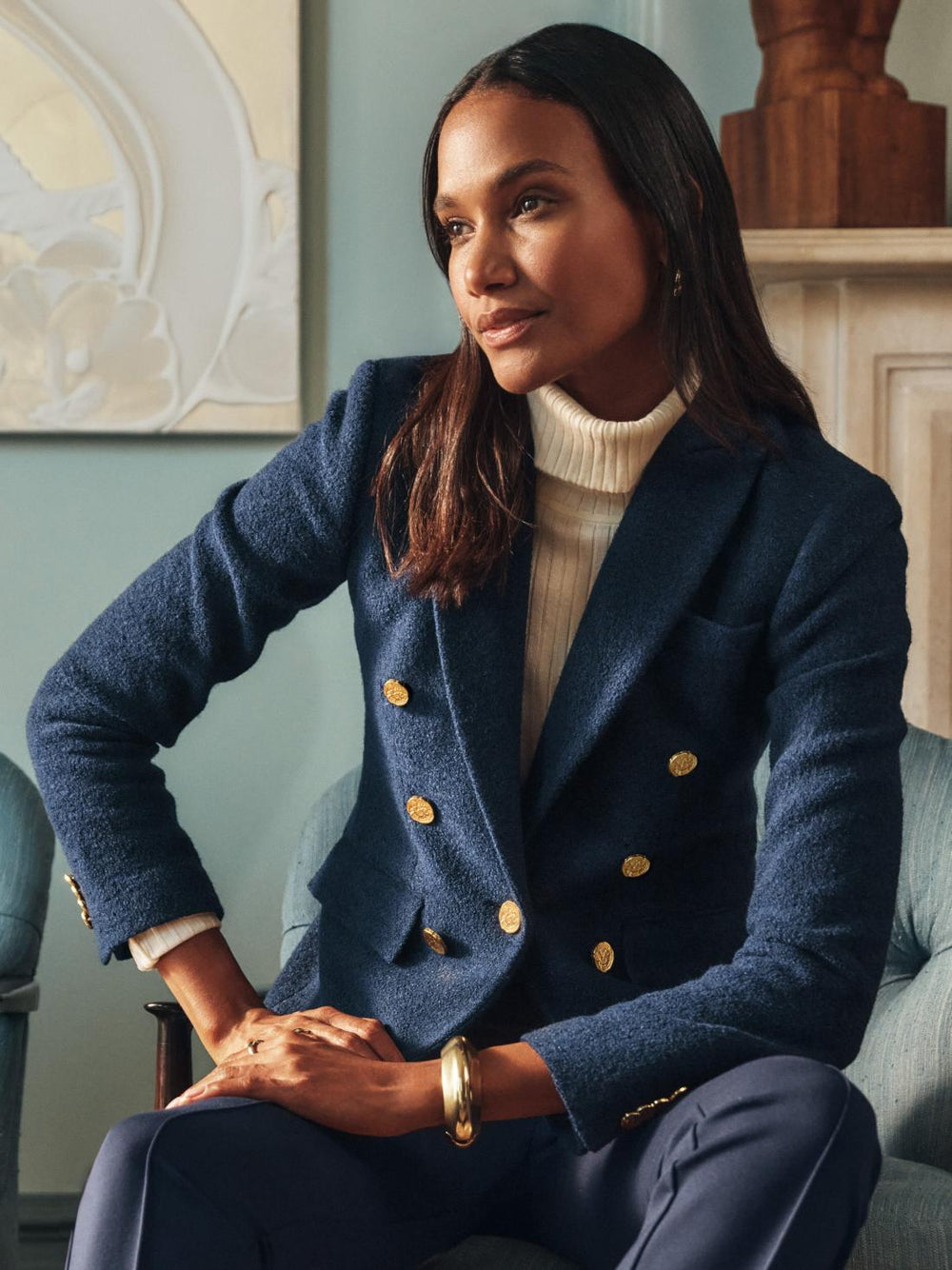 J.McLaughlin Genevieve Blazer Navy | Women Jackets