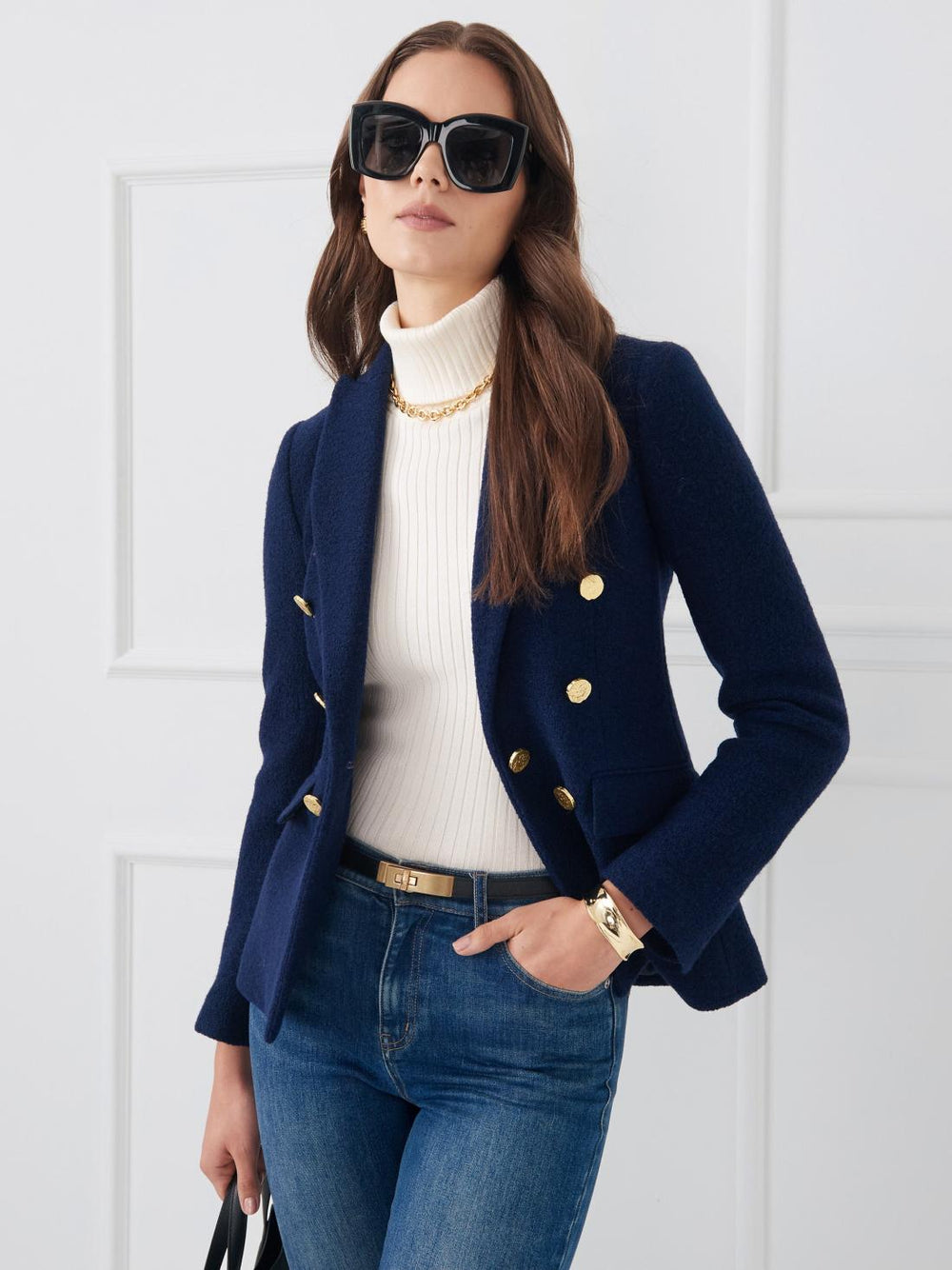 J.McLaughlin Genevieve Blazer Navy | Women Jackets