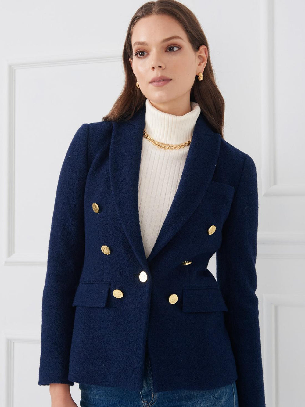 J.McLaughlin Genevieve Blazer Navy | Women Jackets