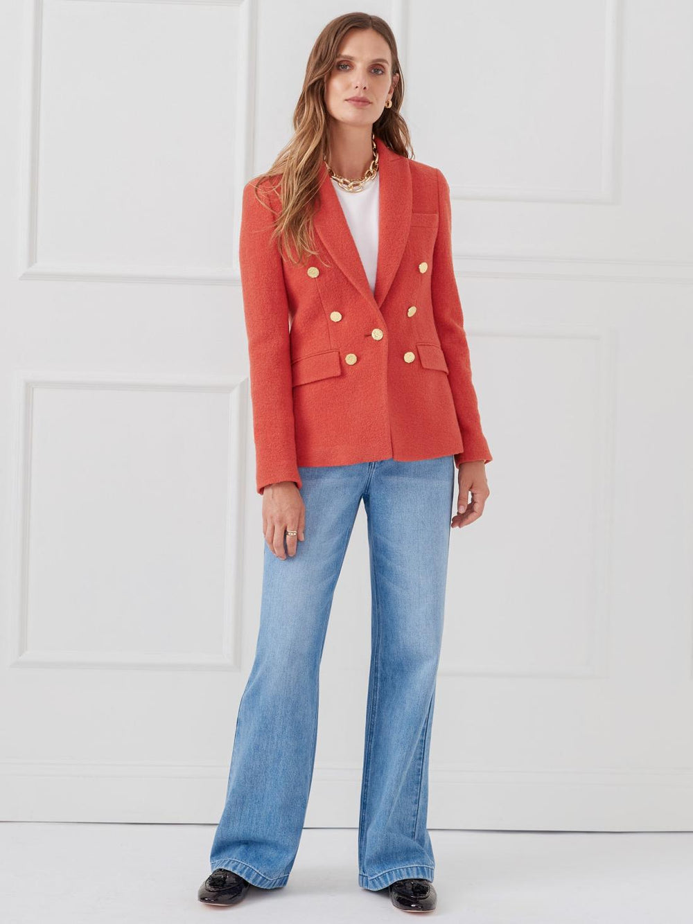 J.McLaughlin Genevieve Blazer Orange | Women Jackets