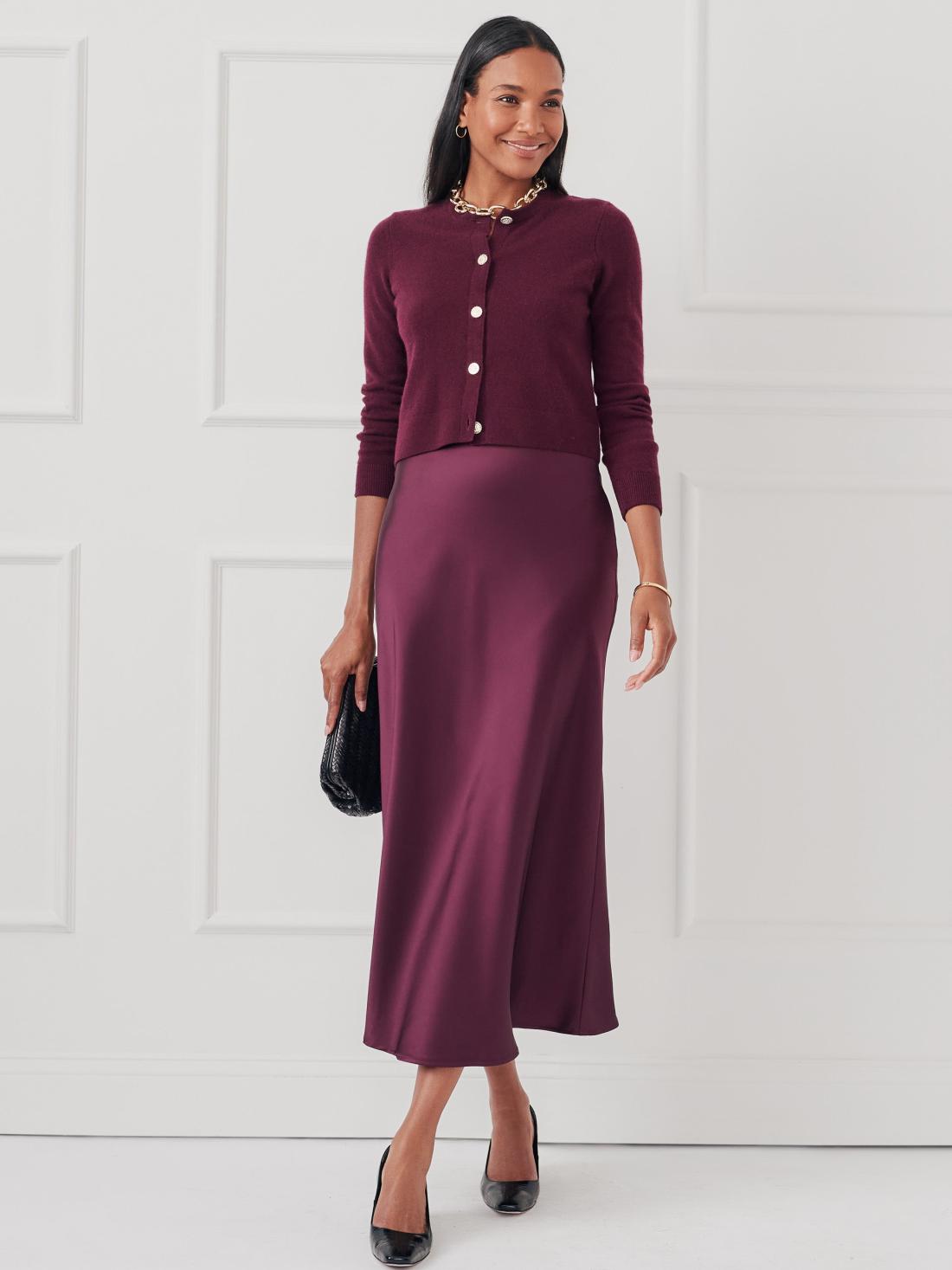 J.McLaughlin Gideon Cashmere Cardigan Heather Wine | Women Sweaters