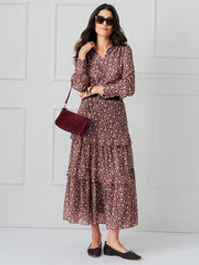 J.McLaughlin Giulia Skirt In Flower Market Plum/purple/off White | Women Skirts