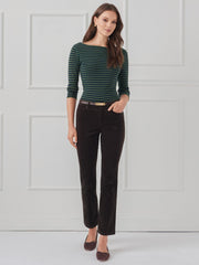 J.McLaughlin Goldie Tee In Stripe Navy/olive | Women Shirts &amp; Tops