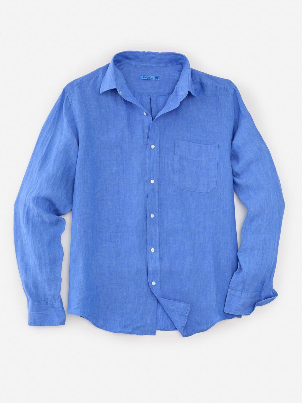 J.McLaughlin Gramercy Classic Fit Linen Shirt French Blue | Men Shirts