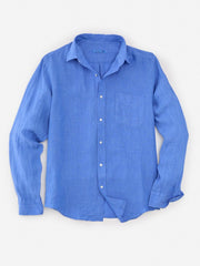 J.McLaughlin Gramercy Classic Fit Linen Shirt French Blue | Men Shirts