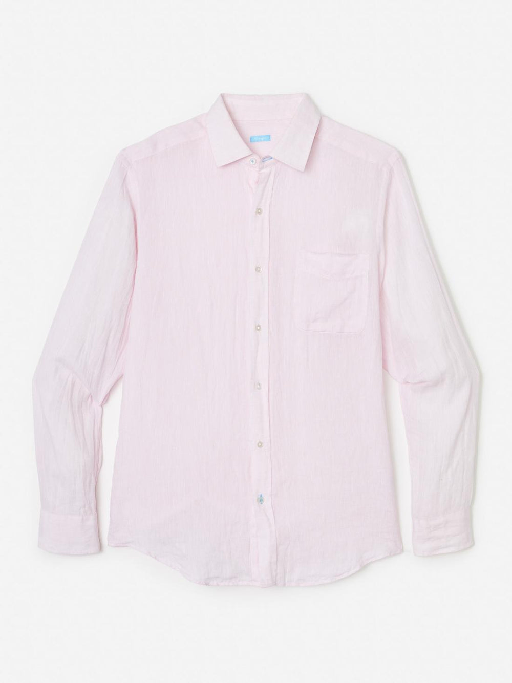 J.McLaughlin Gramercy Classic Fit Linen Shirt Light Pink | Men Shirts