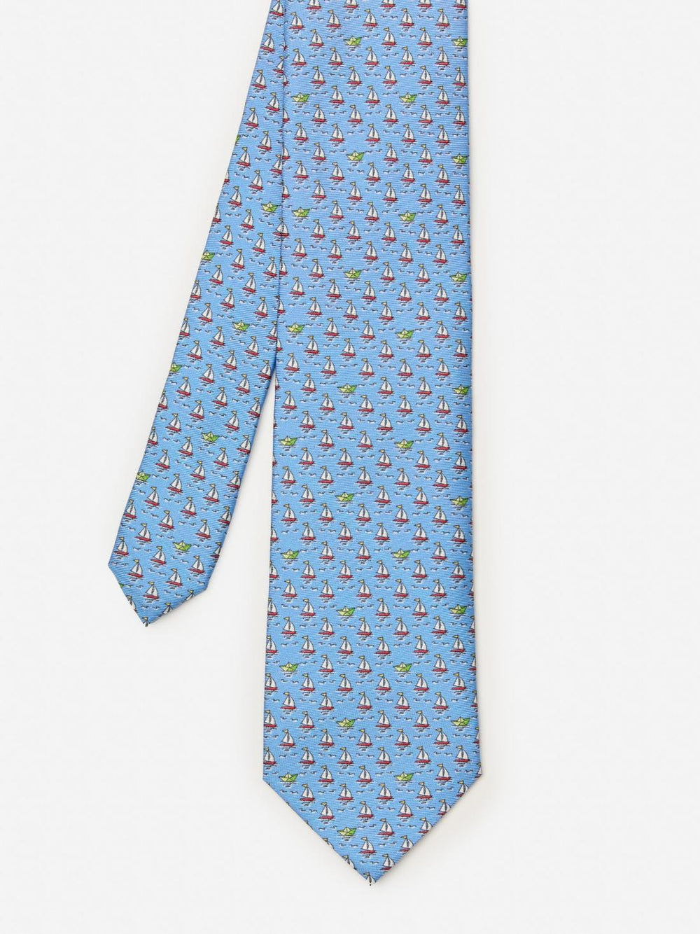J.McLaughlin Italian Silk Tie In Sailboat Light Blue | Men Ties