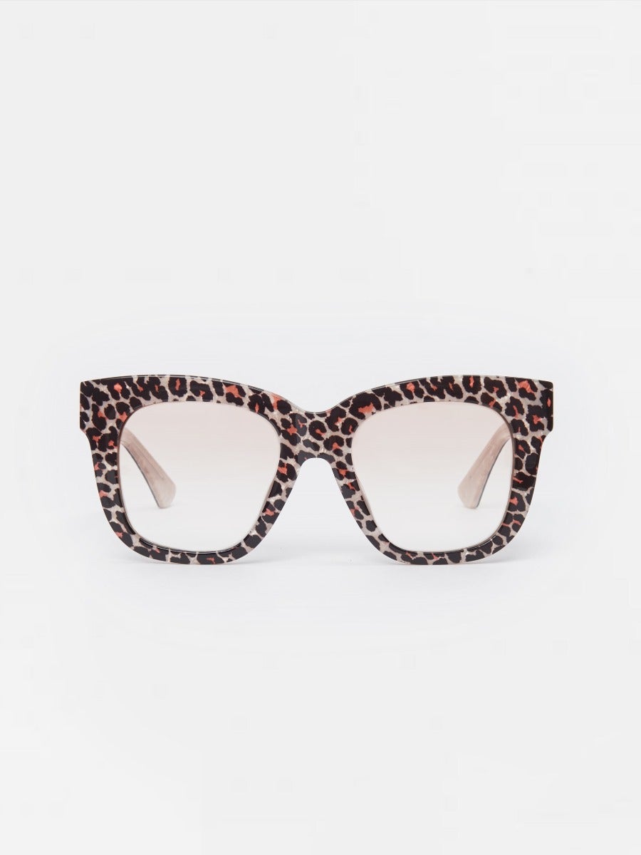 J.McLaughlin Jaden Readers In Leopard Dark Brown Leopard | Women Eyewear