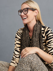 J.McLaughlin Jaden Readers In Leopard Dark Brown Leopard | Women Eyewear