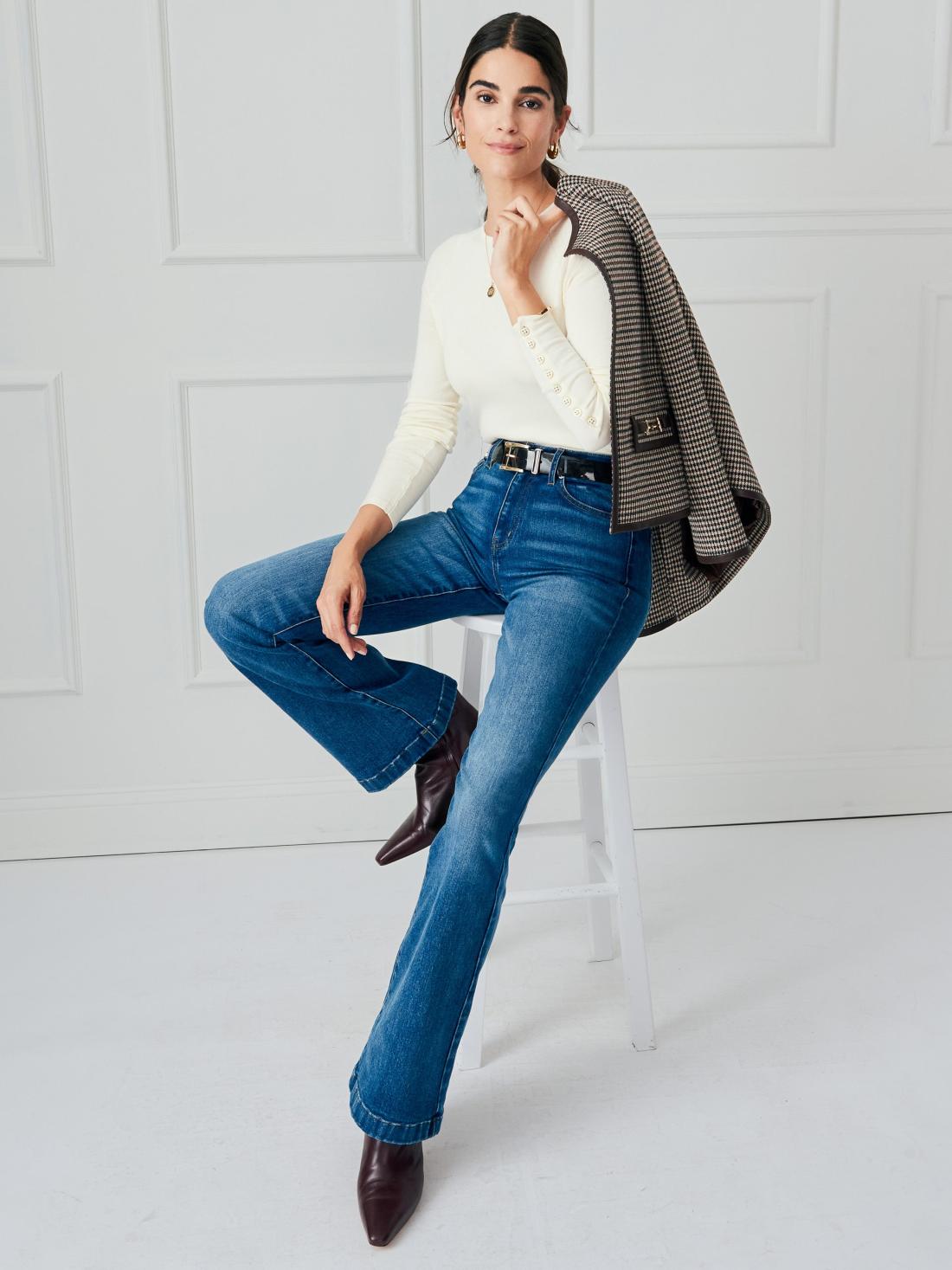 J.McLaughlin Jamey Sweater Egret White | Women Sweaters