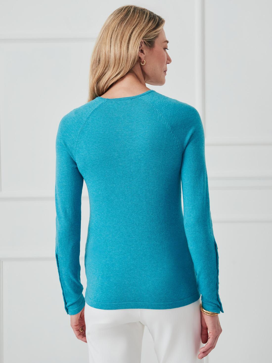 J.McLaughlin Jamey Sweater Heather Teal | Women Sweaters