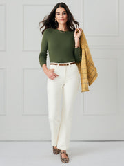 J.McLaughlin Jamey Sweater Olive Green | Women Sweaters