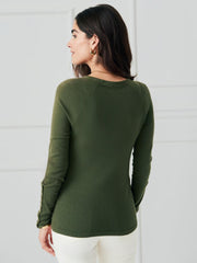 J.McLaughlin Jamey Sweater Olive Green | Women Sweaters