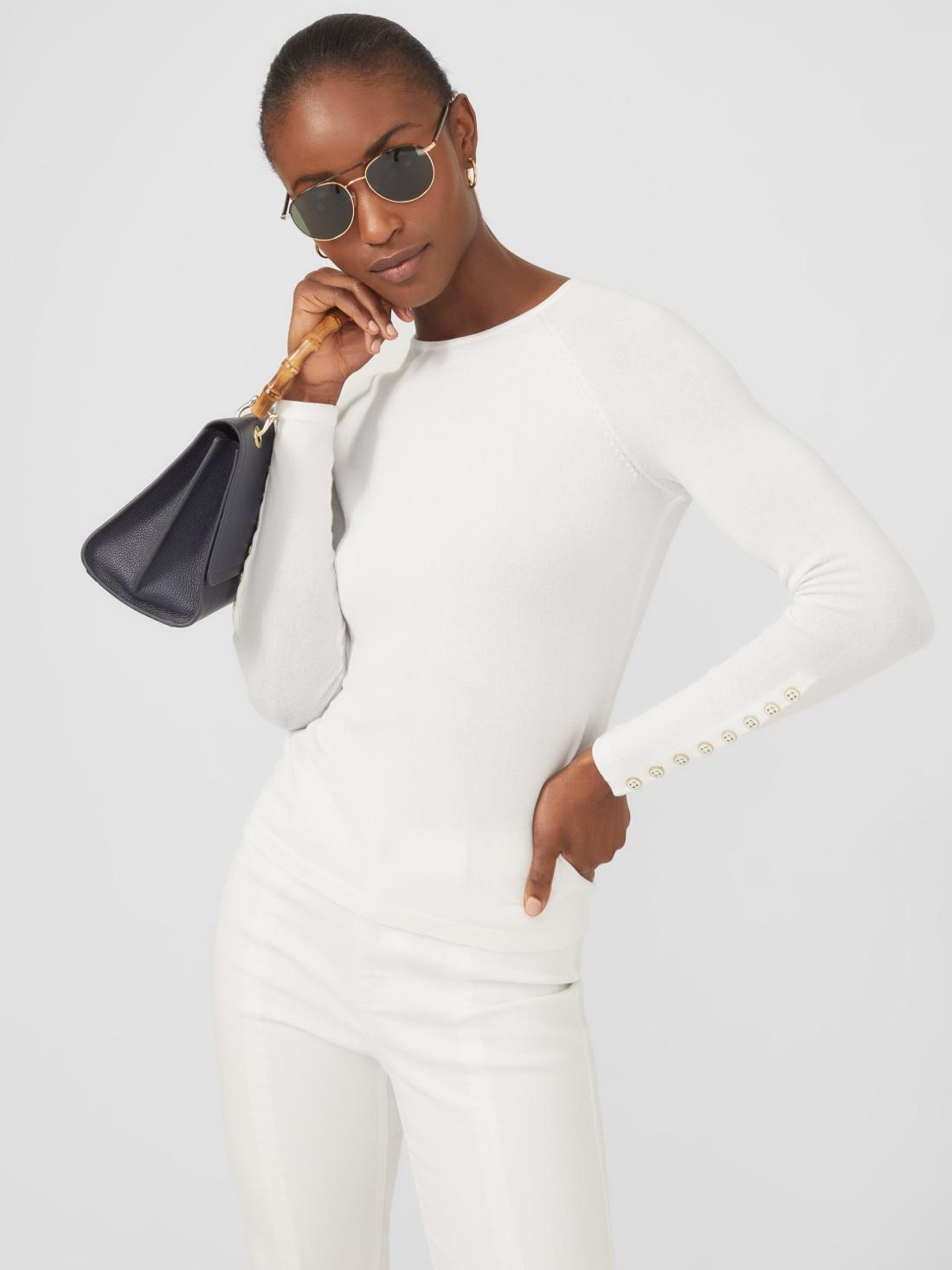 J.McLaughlin Jamey Sweater White | Women Sweaters