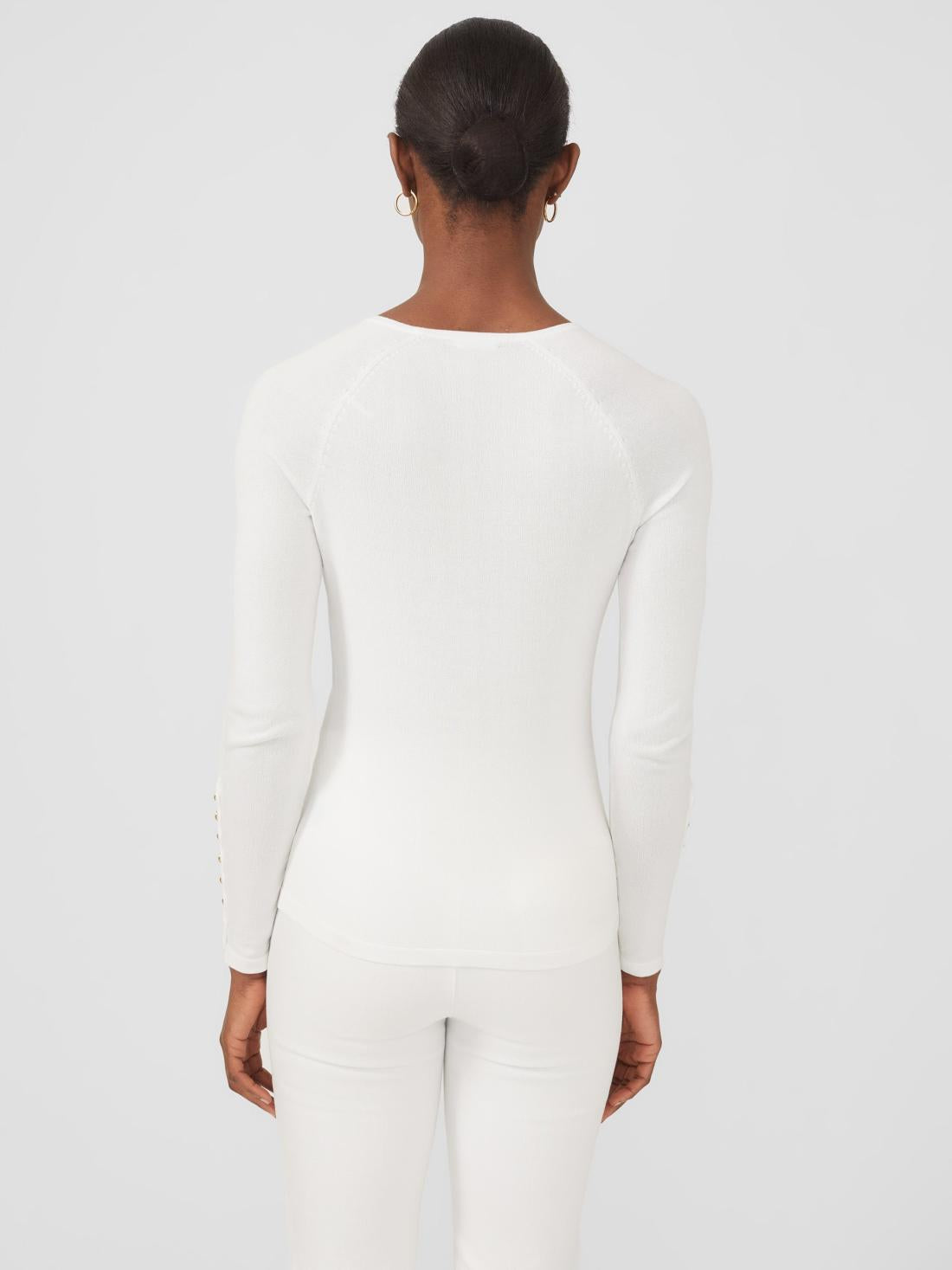 J.McLaughlin Jamey Sweater White | Women Sweaters