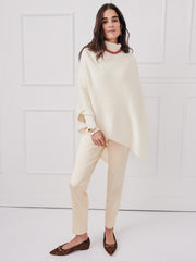 J.McLaughlin Journee Wool Cashmere Poncho Cream | Women Wraps &amp; Ponchos