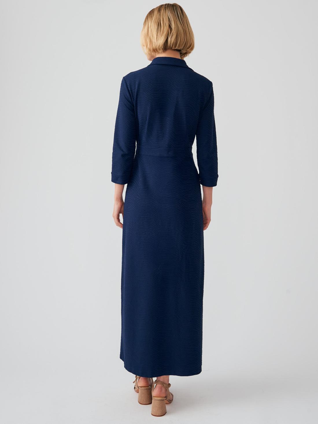 J.McLaughlin Kailyn Maxi Dress In Radio Waves Jacquard Navy | Women Dresses