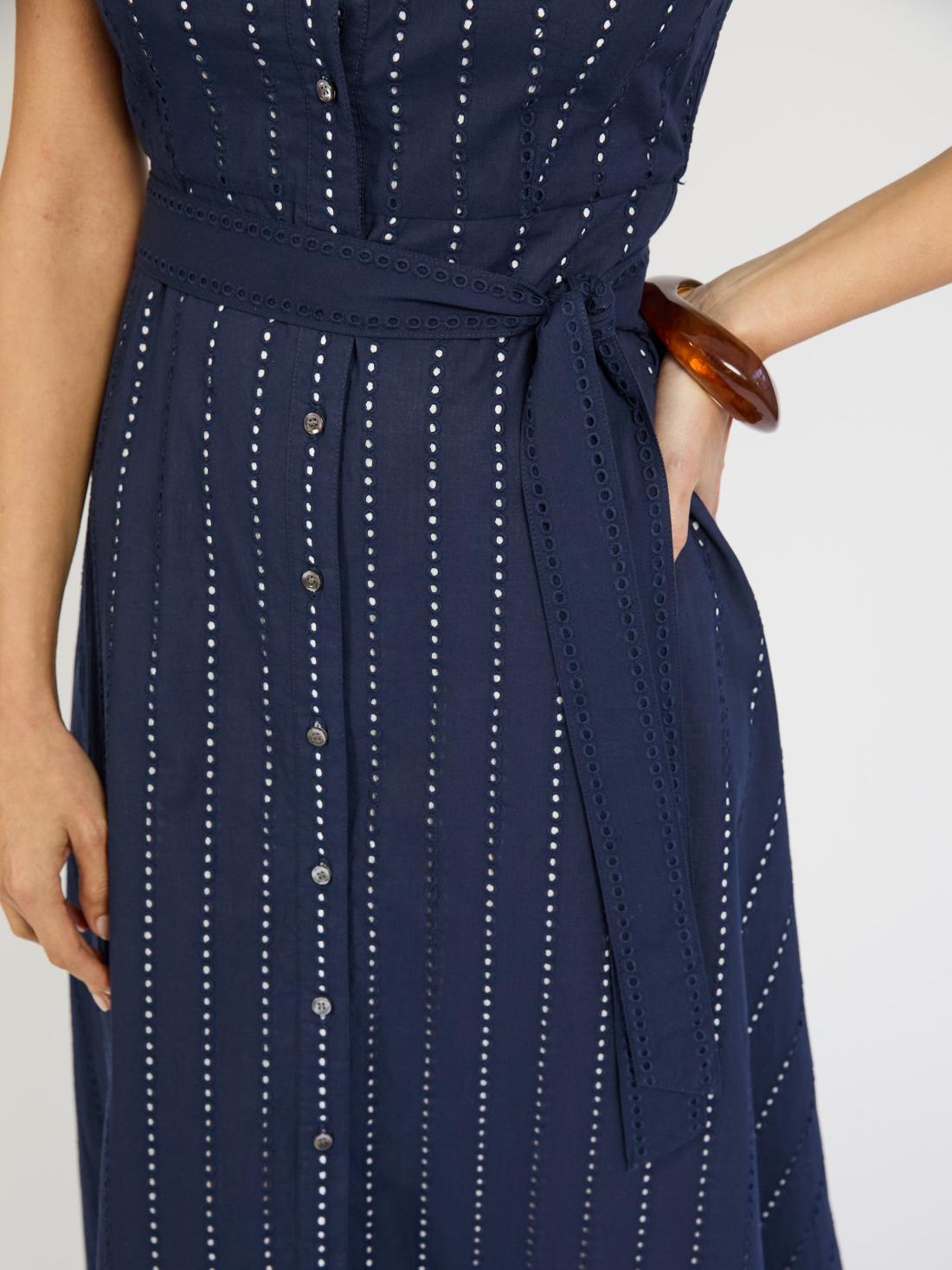 J.McLaughlin Kalinda Eyelet Dress Navy | Women Dresses