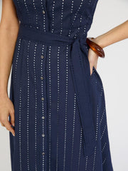 J.McLaughlin Kalinda Eyelet Dress Navy | Women Dresses