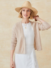 J.McLaughlin Kavi Cashmere Cardigan Heather Oatmeal | Women Sweaters