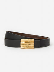 J.McLaughlin Lara Reversible Leather Belt Black/cork | Women Shoes &amp; Accessories