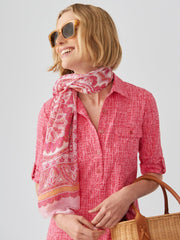 J.McLaughlin Lawrence Dress In Cross Hachure Coral/light Coral | Women Dresses