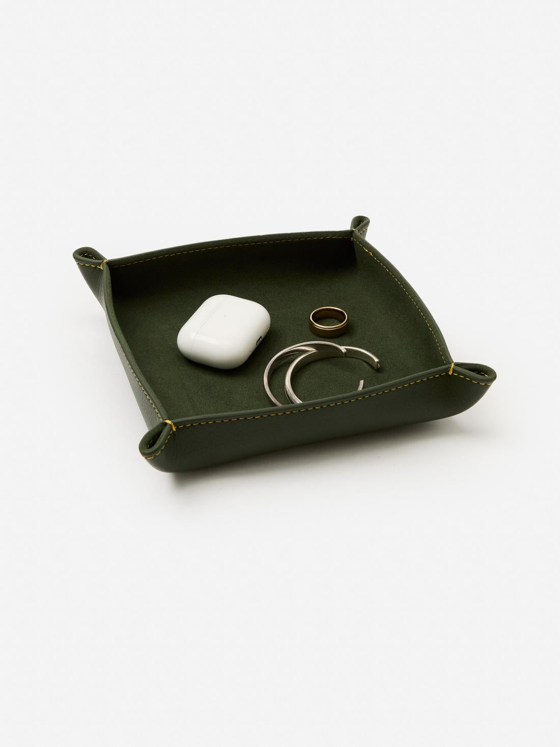J.McLaughlin Leather Trinket Tray Green | Men Shoes &amp; Accessories