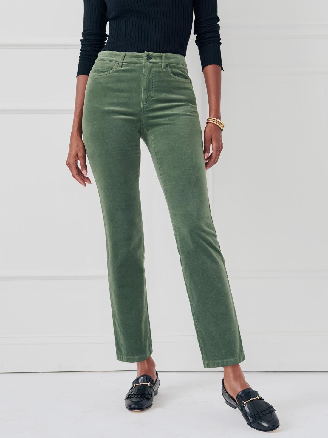 J.McLaughlin Lenni Velvet Jeans Cypress | Women Pants
