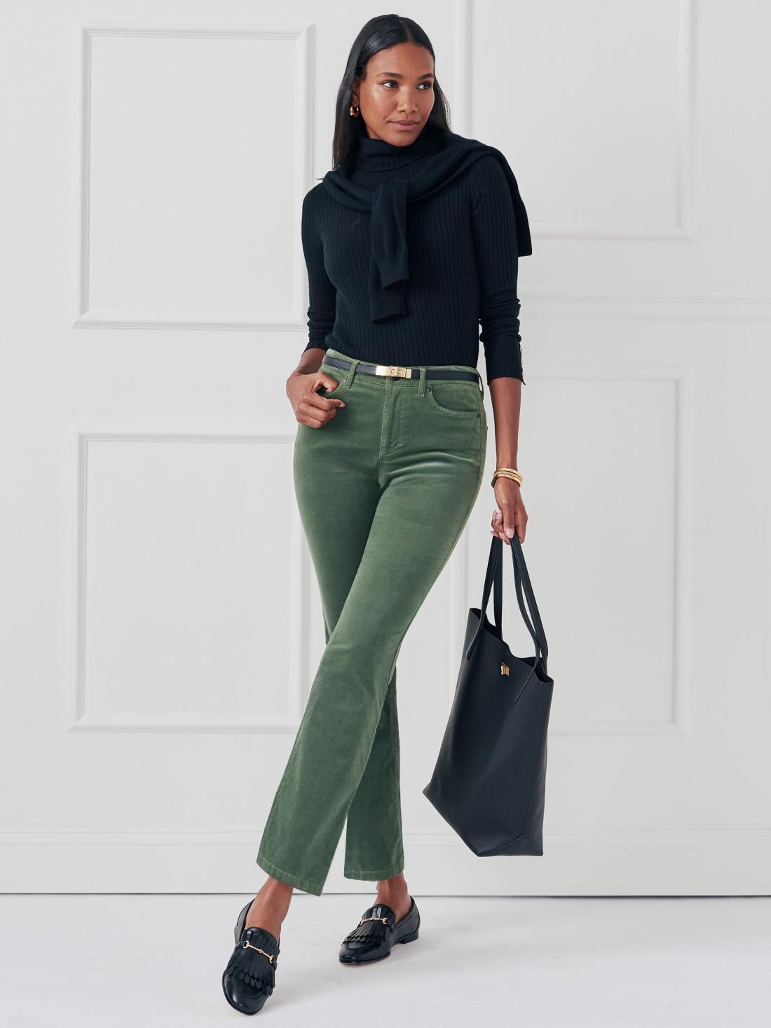 J.McLaughlin Lenni Velvet Jeans Cypress | Women Pants