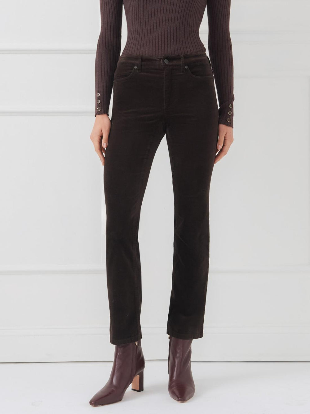 J.McLaughlin Lenni Velvet Jeans Dark Chocolate | Women Pants