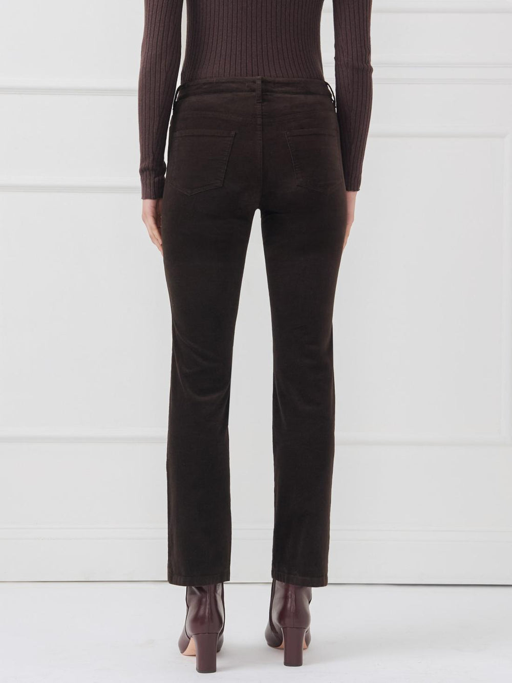 J.McLaughlin Lenni Velvet Jeans Dark Chocolate | Women Pants