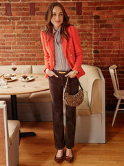 J.McLaughlin Lenni Velvet Jeans Dark Chocolate | Women Pants