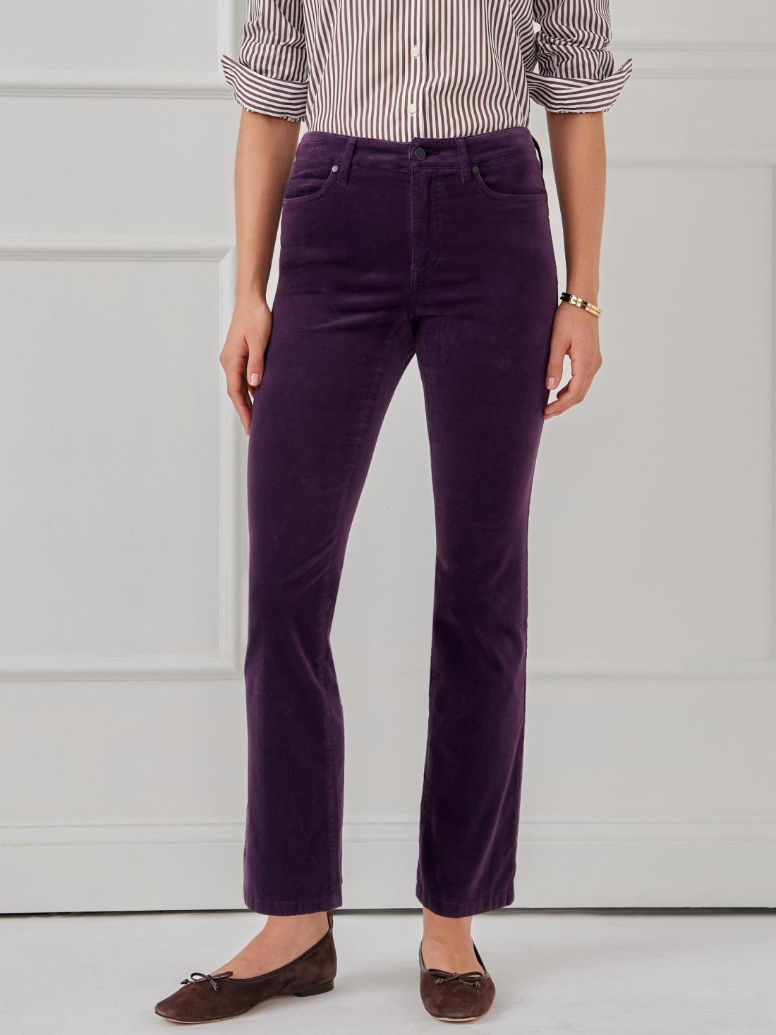 J.McLaughlin Lenni Velvet Jeans Jewel Purple | Women Pants