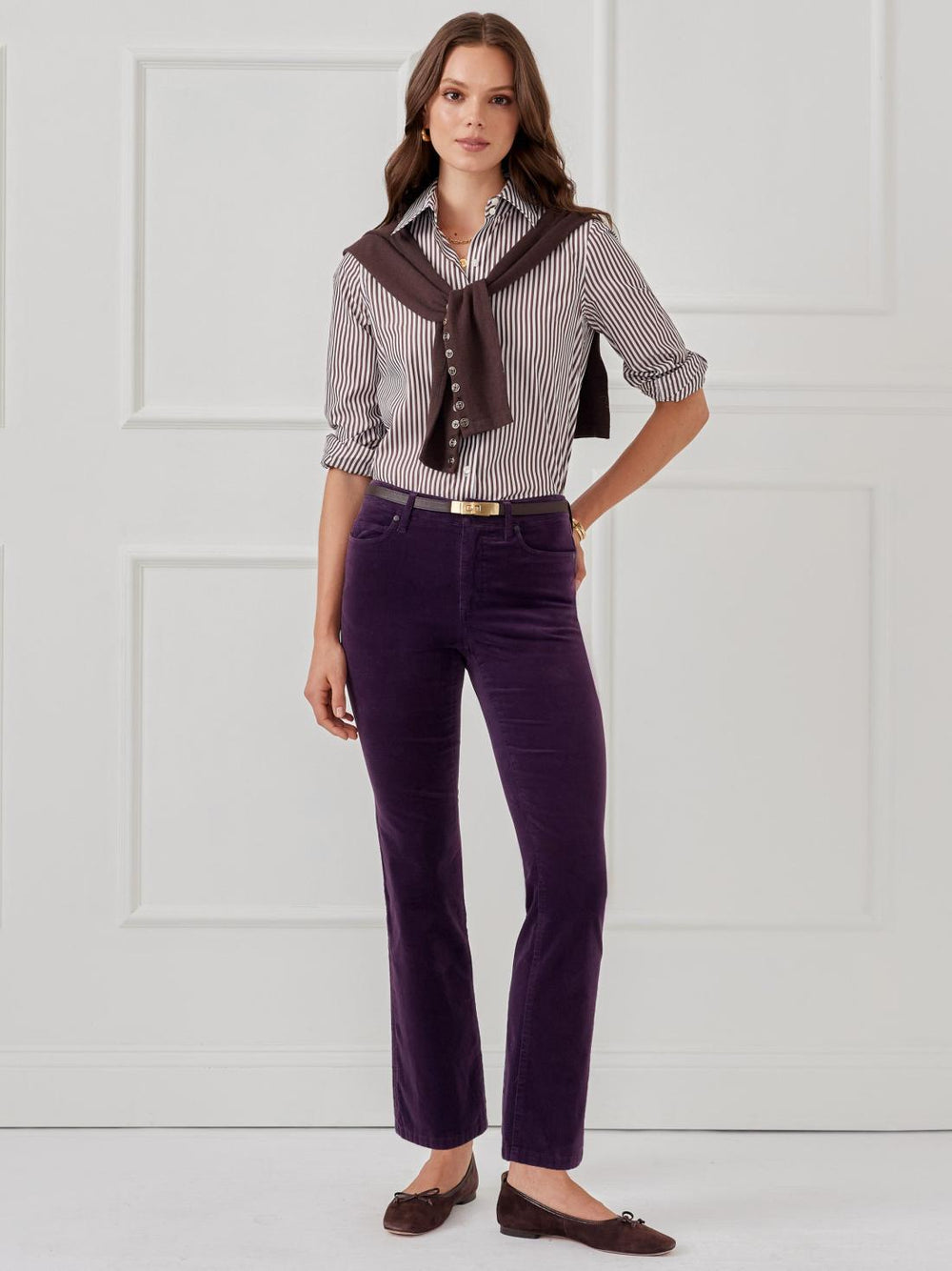 J.McLaughlin Lenni Velvet Jeans Jewel Purple | Women Pants