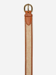 J.McLaughlin Leopold Linen Belt Natural | Men Shoes &amp; Accessories