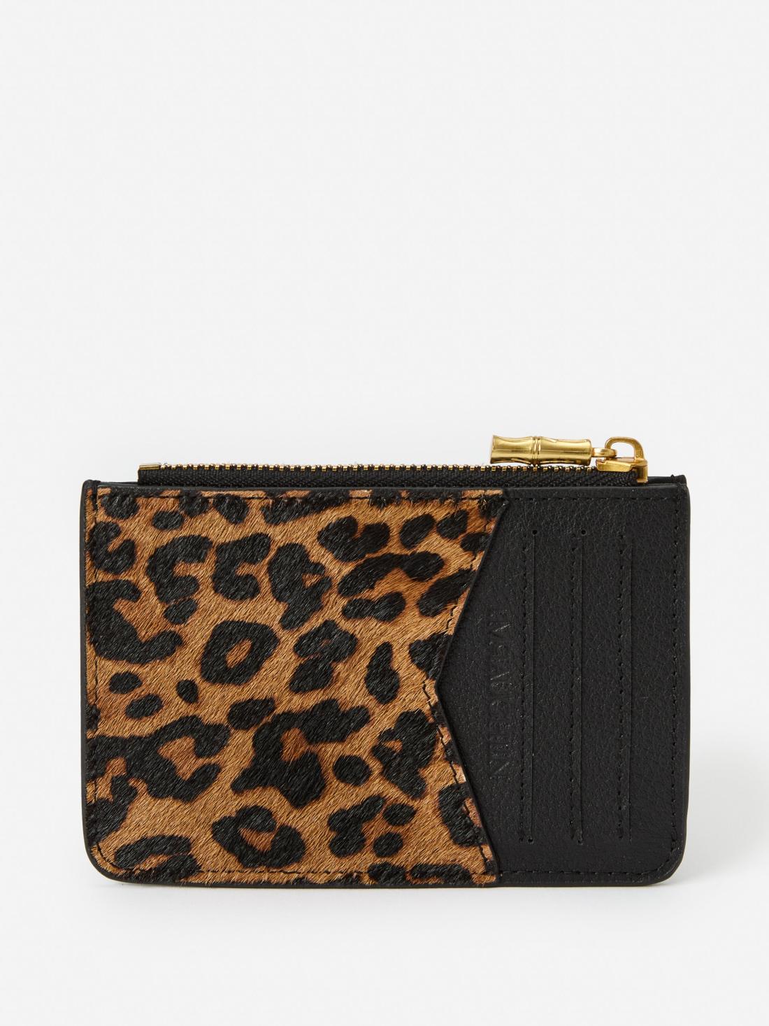 J.McLaughlin Libi Pony Hair Card Case In Leopard Brown/multi | Women Shoes &amp; Accessories