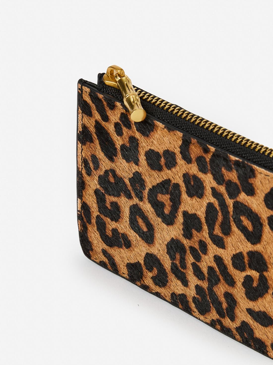 J.McLaughlin Libi Pony Hair Card Case In Leopard Brown/multi | Women Shoes &amp; Accessories