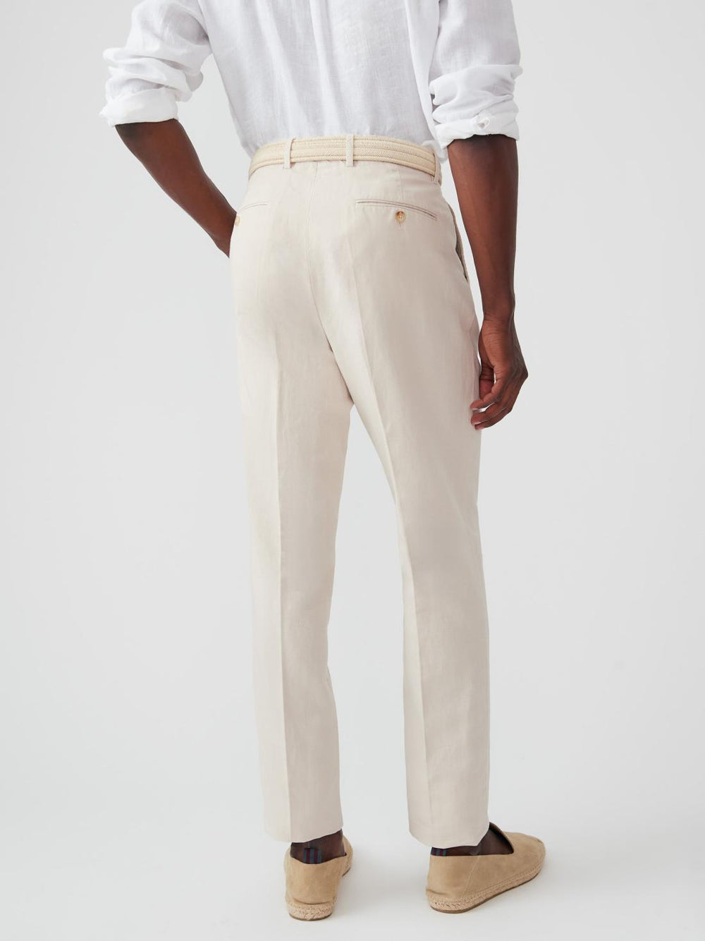 J.McLaughlin Linen Cotton Twill Oxford Pants Stone | Men Pants