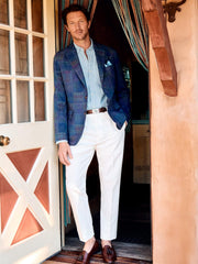J.McLaughlin Linen Cotton Twill Oxford Pants White | Men Pants