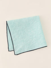 J.McLaughlin Linen Pocket Square Aqua | Men Pocket Squares