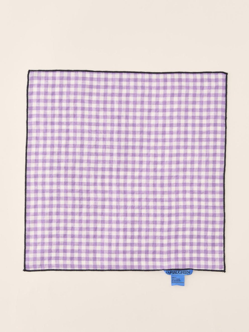 J.McLaughlin Linen Pocket Square In Gingham Purple/white | Men Pocket Squares
