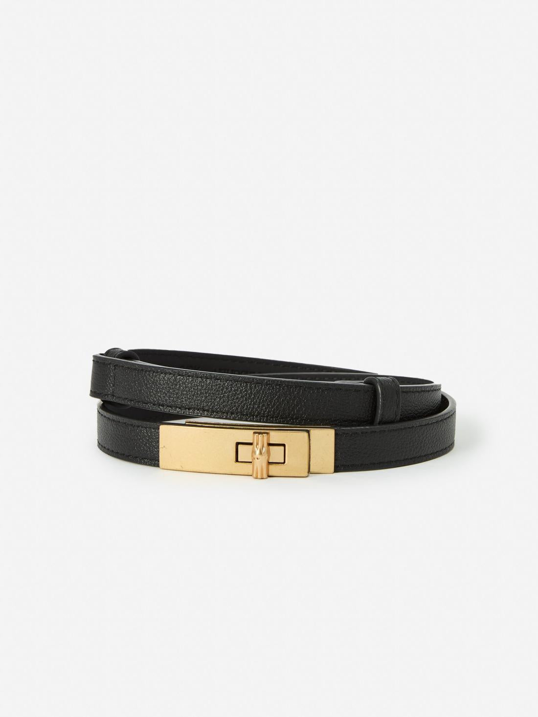 J.McLaughlin Liv Leather Belt Black | Women Shoes &amp; Accessories