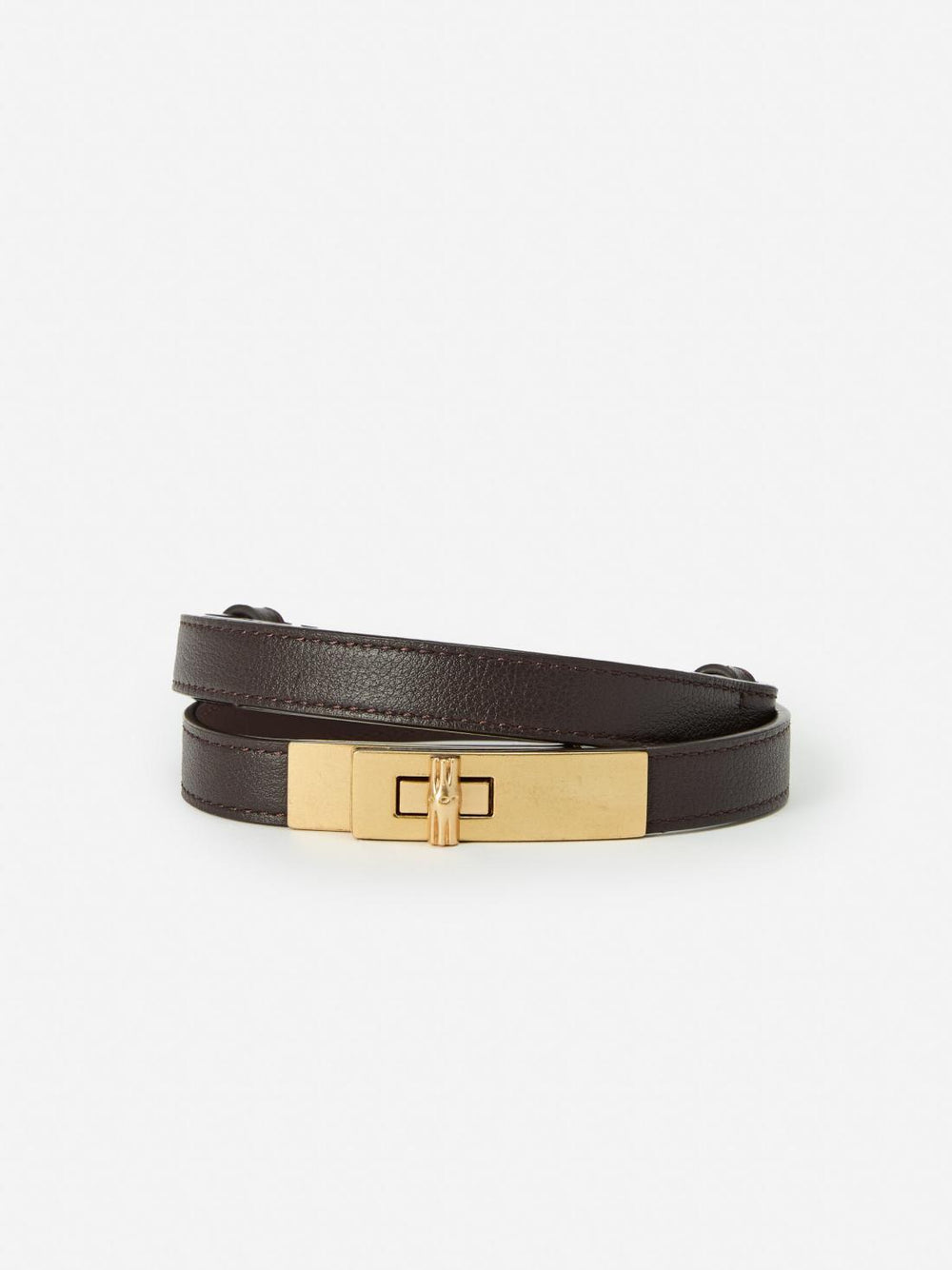 J.McLaughlin Liv Leather Belt Dark Brown | Women Belts