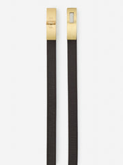 J.McLaughlin Liv Leather Belt Dark Brown | Women Belts