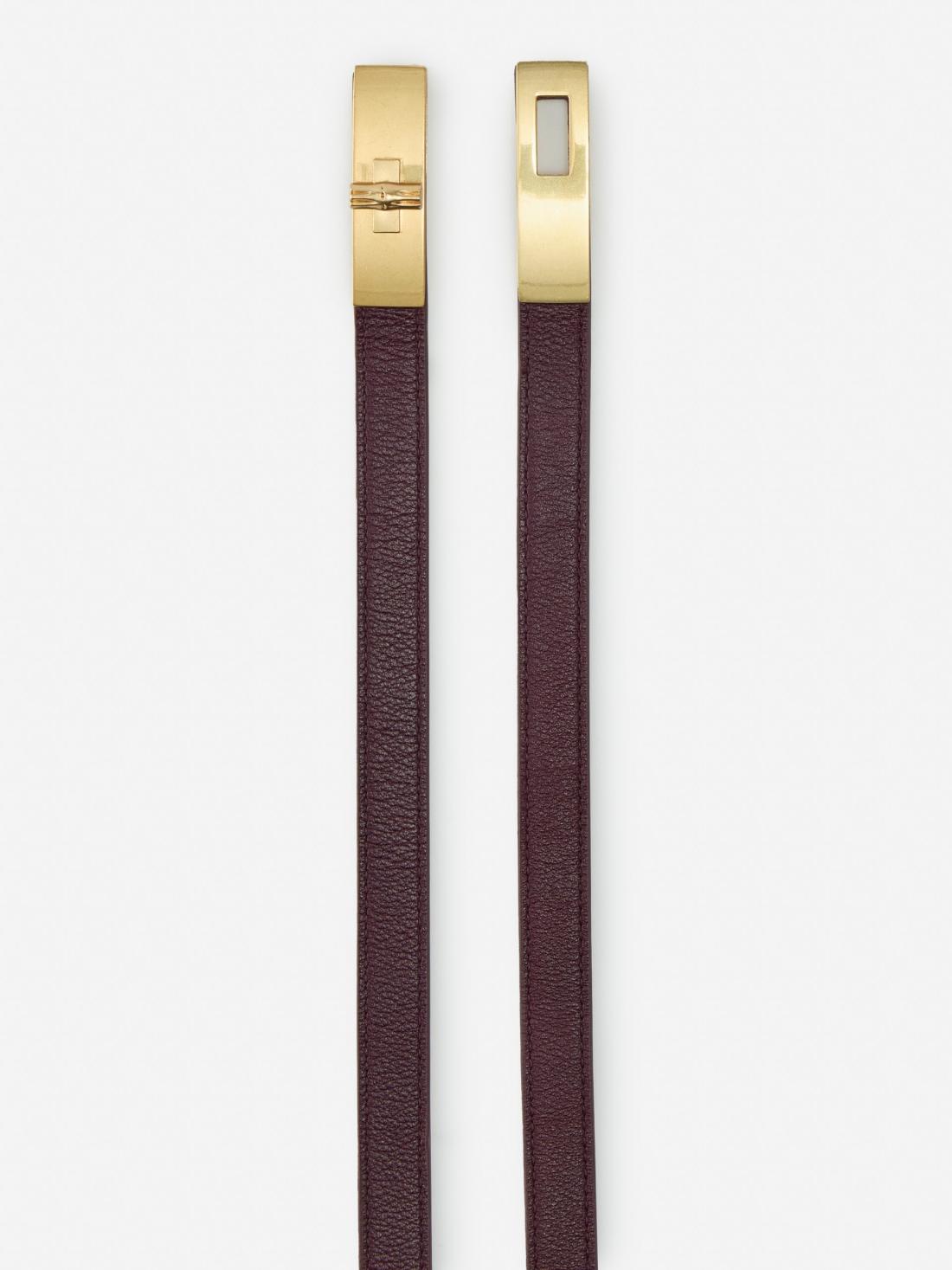 J.McLaughlin Liv Leather Belt French Merlot | Women Shoes &amp; Accessories