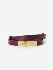 J.McLaughlin Liv Leather Belt French Merlot | Women Shoes &amp; Accessories